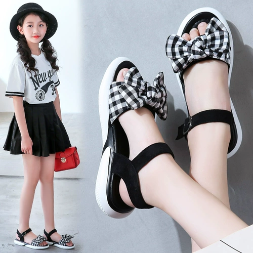 Модные сандалии, летние детские туфли для принцессы, коллекция 2022, в корейском стиле, подходит для подростков