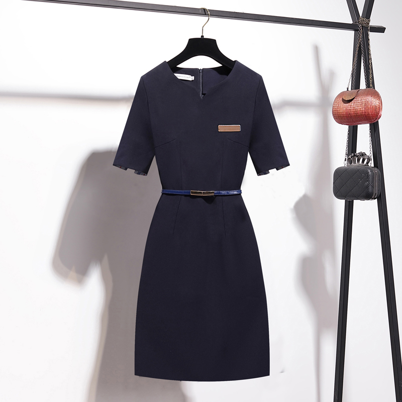 Professional Dress for Women, Summer Commuting, Slim Fit, Front Desk, Sales Department Workwear, Jewelry Beautician Work Uniform, Workwear