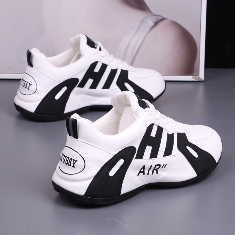 Pop Men Shoes 2021 Genuine Leather Breathable Couple Models Pipon Old Daddy Shoes Ins Tide Shoes Men's Shoes Casual Sneakers Man