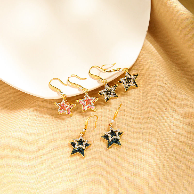 Five-pointed Star Geometric  Fashion Earrings Wholesale display picture 6