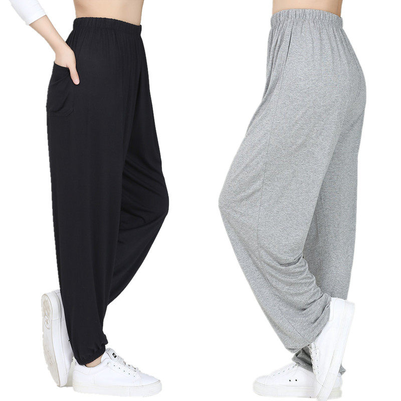 2020 Summer Dress New Gats Moir Lanterns Women Mid-Aged Moms Loaded Loose Broadleg Square Yoga Long Pants