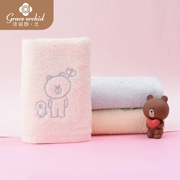 Jie Li Yalan khăn LINEFRIENDS uỷ quyền chính thức thấm bông khuôn mặt mềm mại khăn nhà ba - Khăn tắm / áo choàng tắm