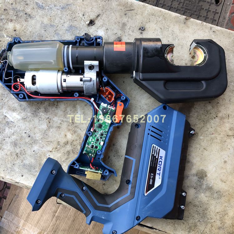 Repair of lithium electrohydraulic electric crimping pliers KORT hydraulic fitter ES-400 crimping pliers 400 square crimping machine