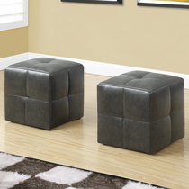 Nordic Light Extravagant Leather Square Foot Bench Cloakroom Clothing Shop Shoes Shop For Shoes Shop Upscale KTV Superior Grey Pipier