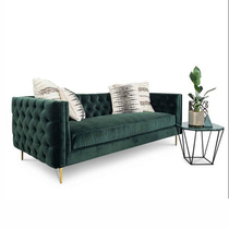 Nordic postmodern light extravaganza Goose Down Fabric sofa Small family style Living room Whole Fitting Room Folk Juku pull button sofa