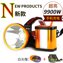 2019 9900W headlight charging super bright head mounted led yellow light night fishing miner lamp Super hernia 3000