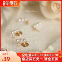 dd small earlobe suitable for pearl stud female sterling silver mosquito coil ear clip without ear hole earrings temperament simple earrings