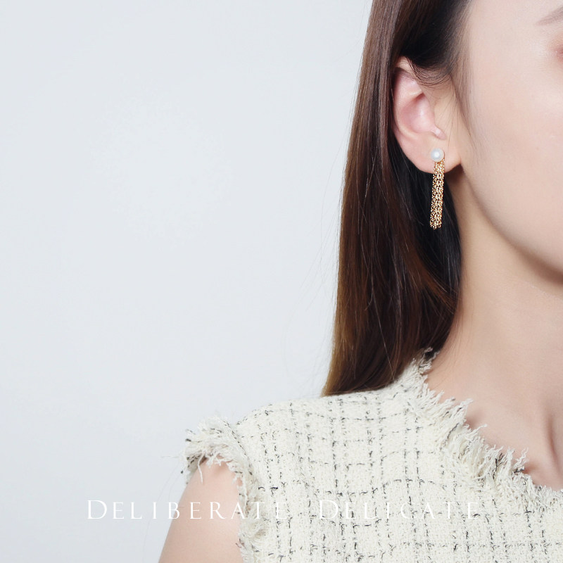 DD ALLERGY PEARL EARRINGS Design Sensation Earrings Temperament Supmortal Niche Without Pain Ear Clips Without Ear Piercany