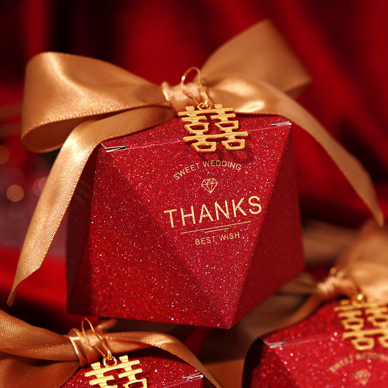 Time has love] New Diamond Joy Sugar Box Empty Cardboard Box Packaging Creative Wedding Wedding Candy Gift Box Return Gift