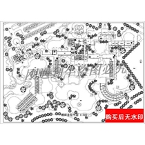Plan and elevation CAD drawings (full set) of a park hotel in a certain area in the south architectural dwg drawings