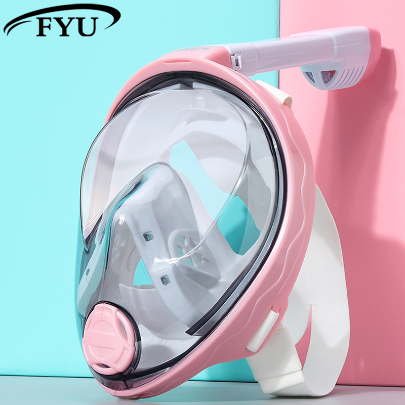 Diving mirror snorkeling triple treasure suit mask Sucker Full Dry Adult Anti-Fog Face With Swimming Gear