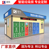 Intelligent garbage room recycling room induction door classification sanitation cleaning house station community garbage classification room manufacturer