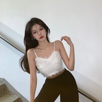 Sexy outwear with chest cushion small harnesses female pure desire summer Nets a small crowdsourced smear vest with undershirt blouse