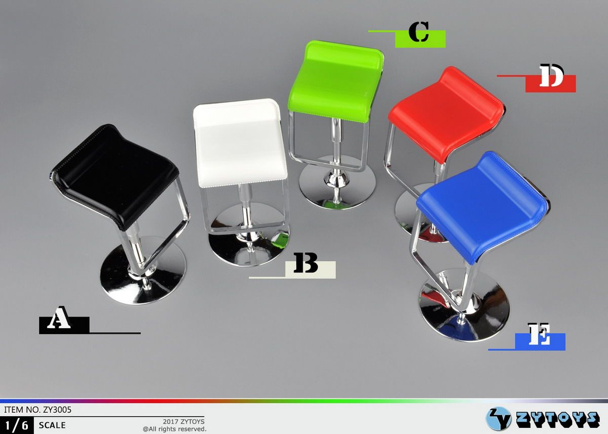 Zytoys 1 6 soldier model ZY3005 square bar swivel chair scene handmade