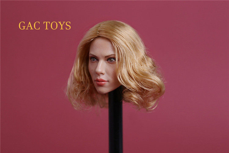 Spot GACTOYS gc002 1 6 Europe and America with mole female head sculpted black widow smiling version Scarletto