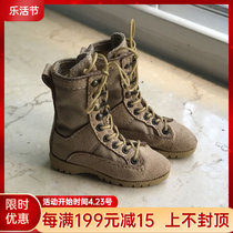 Spot Four Crown 1 6 male soldiers with solid desert combat boots model sand color lacing mens boots