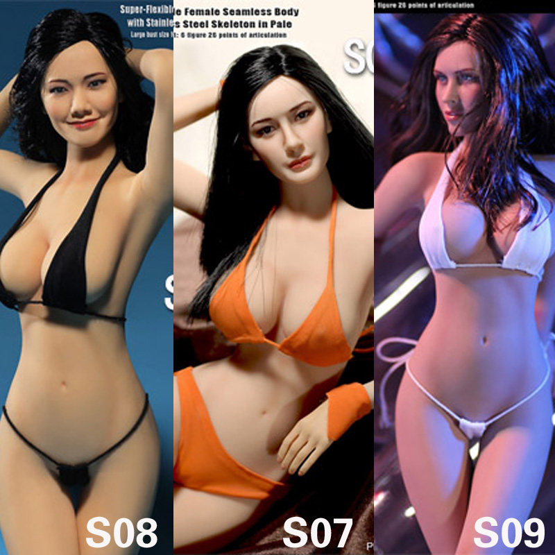 Spot PHICEN TBLeague 1 6 steel skeleton plastic coated female body S07 S09 Painting soldier mannequin