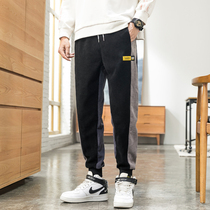 Mens 2020 autumn and winter New Japanese big size trend corduroy loose nine foot casual pants Korean loose