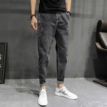 Mens pants Korean version of the trend Spring and Autumn New slim feet casual trousers Joker Harlan jeans mens fashion brand