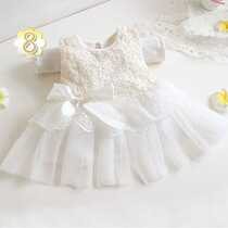 0-1-2 years old summer toddler dress Female baby year old princess dress Birthday dress Baby tutu yarn