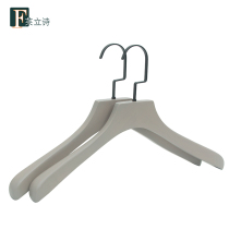 Solid wood hangers Gray mens wooden hangers hangers thickened mens hangers Clothing store clothing support custom hangers