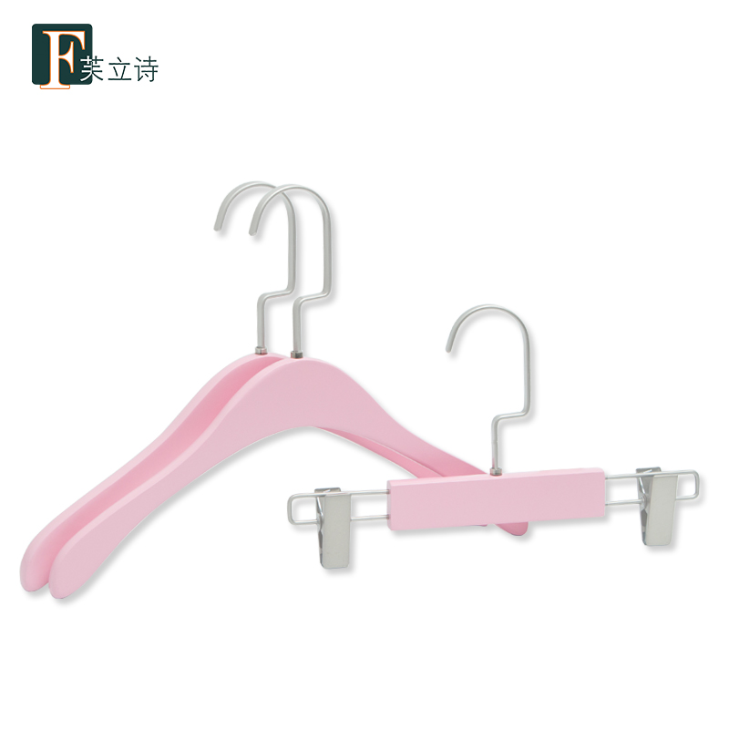 Vli Poetry Children Solid Wood Hanger Children Clothing Clothes Shop Eco-friendly Kids Clothes Hanger Baby Wooden Clothes Hang Anti Slip