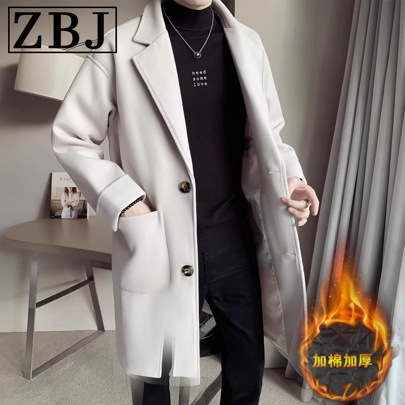 Medium-long-length fur coat men's 2023 autumn winter new business casual plus cotton thickened loose windsuit jacket-Taobao