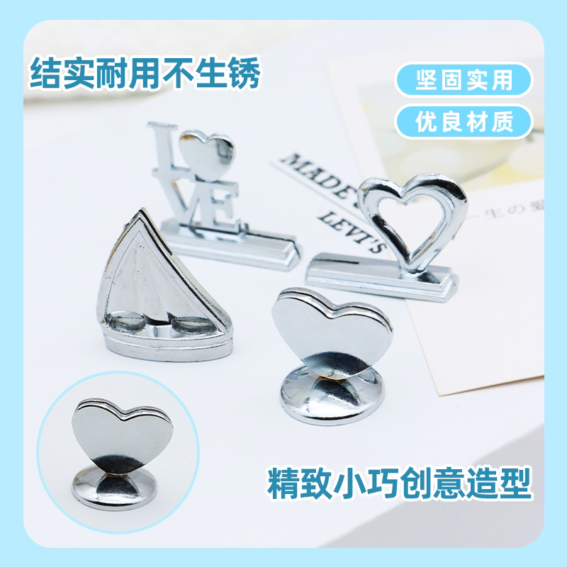 Cartoon Silver Business Clips Creative Note Clippers Brand Claims Folder