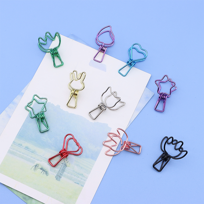 New Creative Office Folder Learn to accept test papers plus non-obscured text long tail clamp color hollow folder