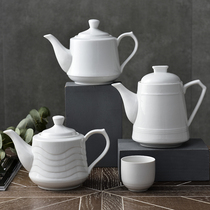 Ceramic teapot Restaurant Hotel Restaurant Ceramic Teapot Restaurant Teapot Tea kettle Large capacity ceramic white teapot