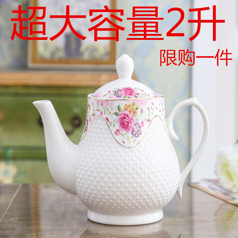Living room Home Creative European-style teapot ceramic single pot with filter high temperature resistant large capacity 2000ml Large number-Taobao