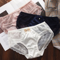 Hollowed-out Pants Female Lace Breathability Sensation Milk Silk Soft Ultrathin Fire Hot Pure Cotton Crotch Girl Triangle Briefs