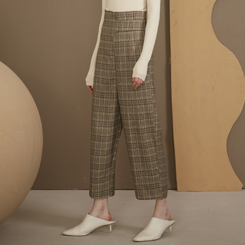 DIDDI Original Inn Style Sub-high waist 90% Pants Lady Casual Pants slim fit 2021 Fall new