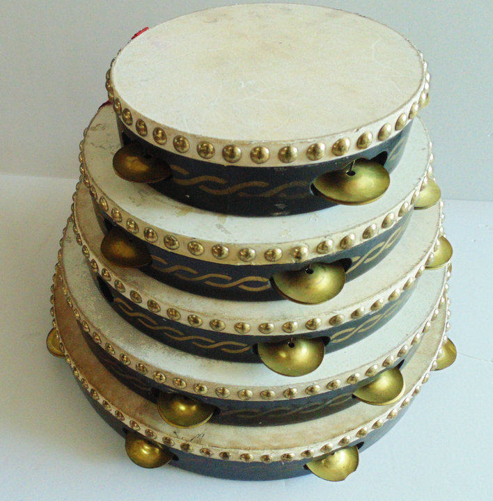 Old musical instrument film and television props in the 70's Tianjin production stock Xinjiang national percussion goat handker drum Pay