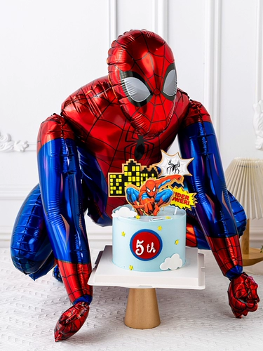 3D анимация трехмерная алюминиевая пленка Zizhuxia, воздушный шар, тема для мальчика, торт ко дню рождения, десерт, украшение стола, украшения, бесплатная доставка