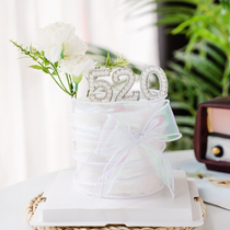 Mothers Day cake decoration emulation carnation bouquet pearl 520 plug-in phantom fish tail yarn surround dress