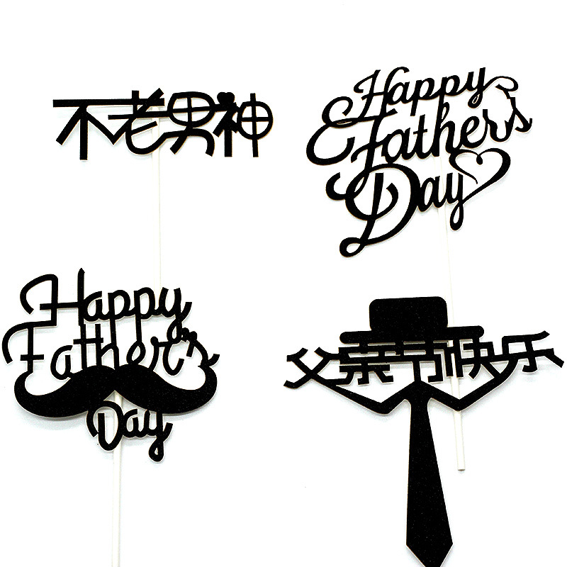 (10) Baked in a cake to decorate Father's Day Happy not old male god collar tie HAPPY INSERT CARDS