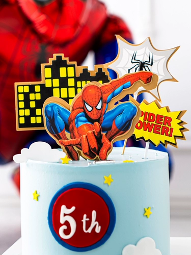 3D анимация трехмерная алюминиевая пленка Zizhuxia, воздушный шар, тема для мальчика, торт ко дню рождения, десерт, украшение стола, украшения, бесплатная доставка