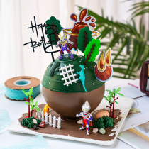 Son Spherical Genuine di Caroltmann Little Boy Cake Doll Pendulum simulation felt small tree fence to dress up