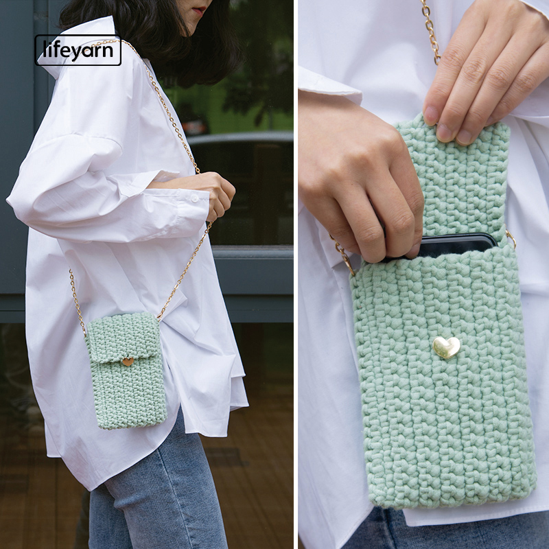 lifeyarn Bag Diy Handmade Mobile Phone Lipset Braided Hook Material Package to send films