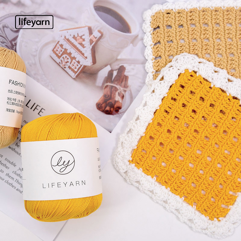 lifeyarn Enjoy Pure Cotton Thread Mid Fine Baby Handwoven Thread Wool Wire Ensemble Crochet Diy Material