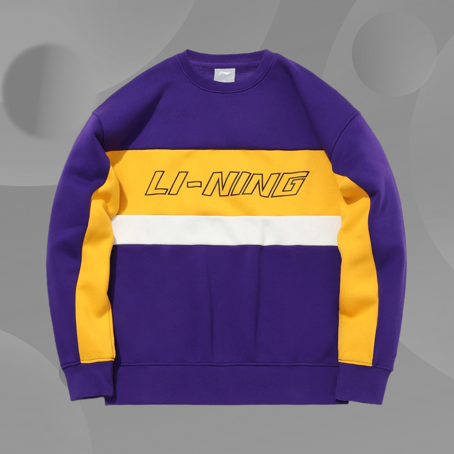 Li Ning sweater men's and women's same pullover long-sleeved round neck loose plus velvet autumn and winter sportswear AWDQ654