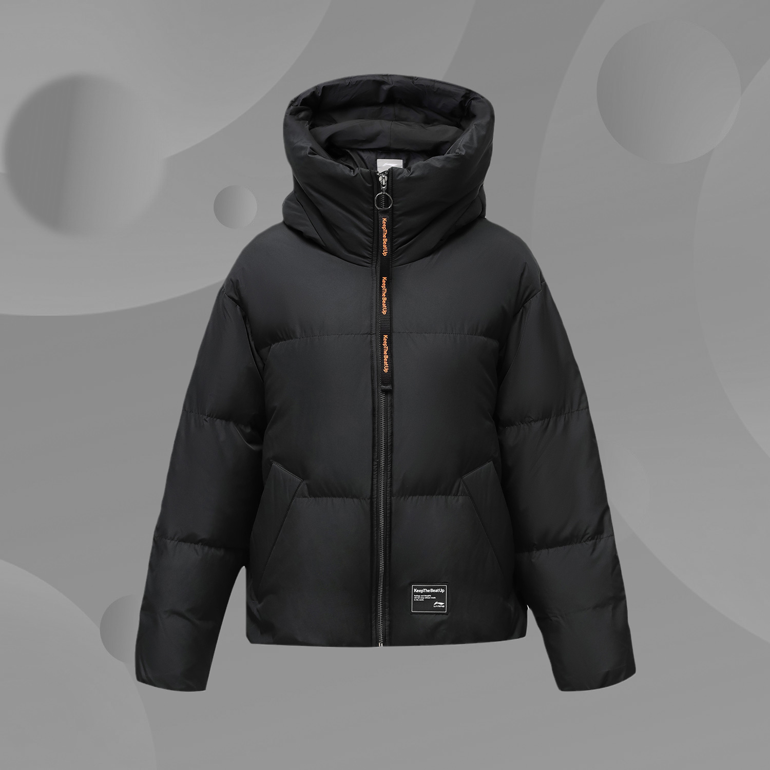 Li Ning Trend Fashion Casual Sports Fashion Series Women Loose Duck Suede Short Down Jacket AYMP082