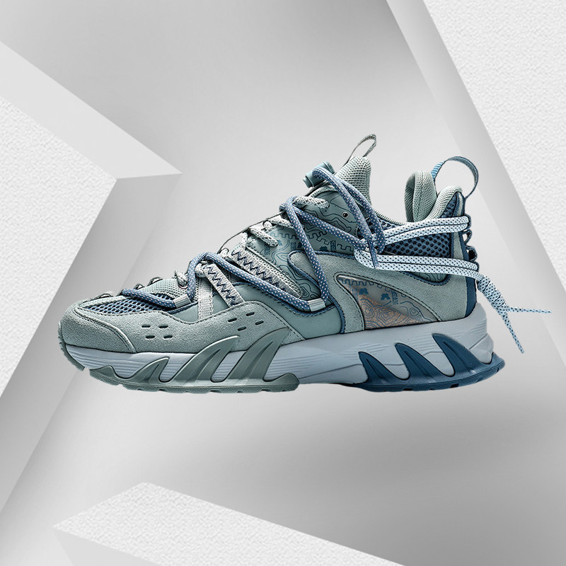 Li Ning Men's Shoes Running Shoes Shock Absorbing Fashion Breathable Casual Shoes Non-slip Retro Sneakers ARDQ007