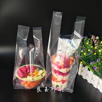 High pressure transparent beverage bag 500 ml 700 ml 1000 ml milk tea bag plastic tote bag