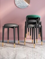 Simple round stool soft sitting home living room dining room can be stacked for dinner with makeup modern simple Net Red fashion