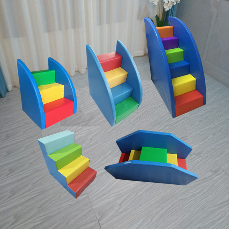 Children's sensory integration Climbing training software combination Park Slide Early education soft bag Climbing ladder Three-step ladder Rainbow Ladder