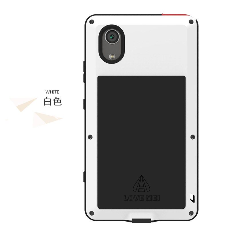 LOVE MEI Powerful Water Resistant Shockproof Dust/Dirt/Snow Proof Aluminum Metal Outdoor Gorilla Glass Heavy Duty Case Cover for SONY Xperia XA1 Plus