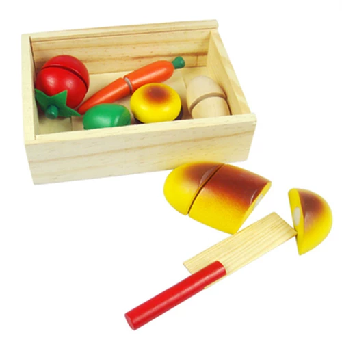Деревянная семейная игрушка для разрезания, деревянная коробка