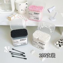 cotton swab earthen makeup remover with makeup remover makeup sterile disinfection disposable pointed cotton stick double head round home cotton stick